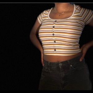 Striped crop top